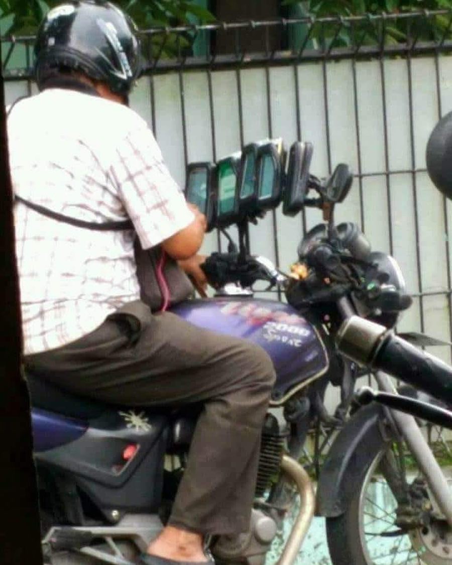 30 Motor unik driver ojek online ini bikin pelanggan bingung