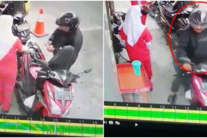 Detik-detik pria isi bensin lupa tutup jok ini bikin ketawa