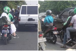 35 Tingkah lucu pelanggan saat dibonceng driver ojek online