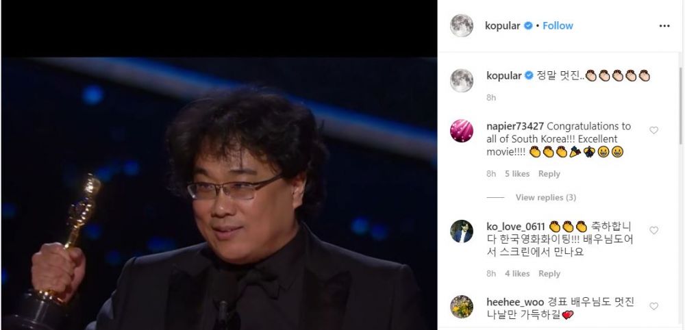 Ucapan 10 seleb Korea untuk kemenangan Parasite di Oscar 2020