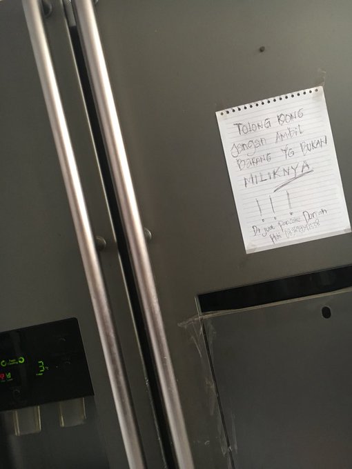 10 Peringatan lucu dilarang mencuri di kos-kosan ini kocak abis