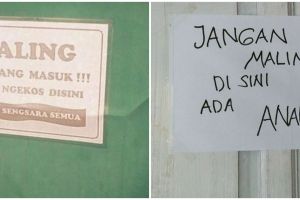 10 Peringatan lucu dilarang mencuri di kos-kosan ini kocak abis
