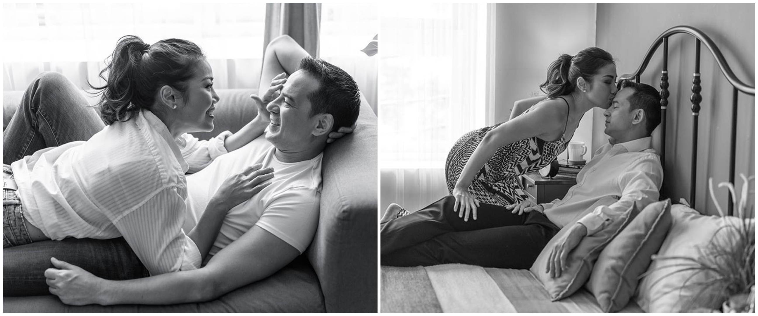 8 Gaya pemotretan Ari Wibowo & istri, mesra dan intim