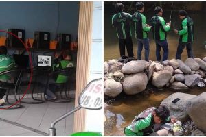 10 Momen driver ojek online isi waktu luang ini bikin tepuk jidat