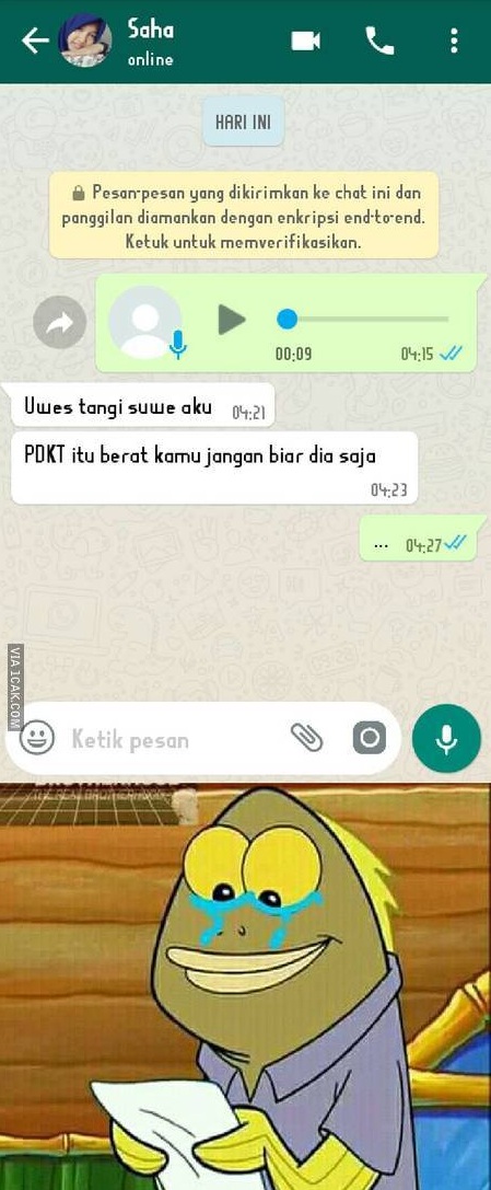 10 Chat WA tanda ditolak gebetan, lucunya bikin mundur perlahan