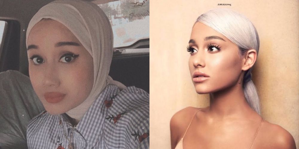10 Potret Nabila, hijabers viral mirip Ariana Grande