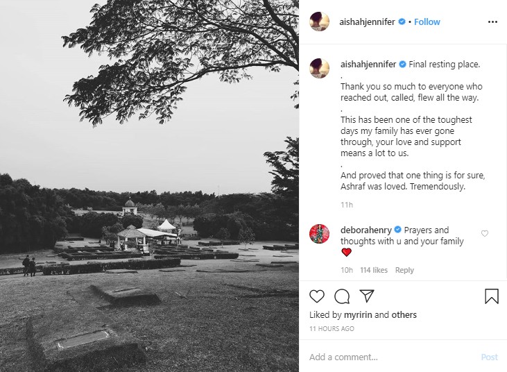 Ungkapan menyentuh sang adik usai Ashraf Sinclair meninggal 