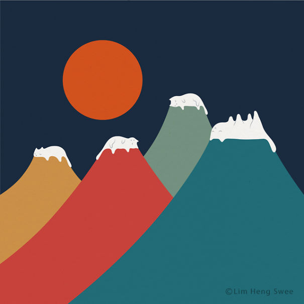 10 Ilustrasi kucing ini unik, bikin mikir dua kali