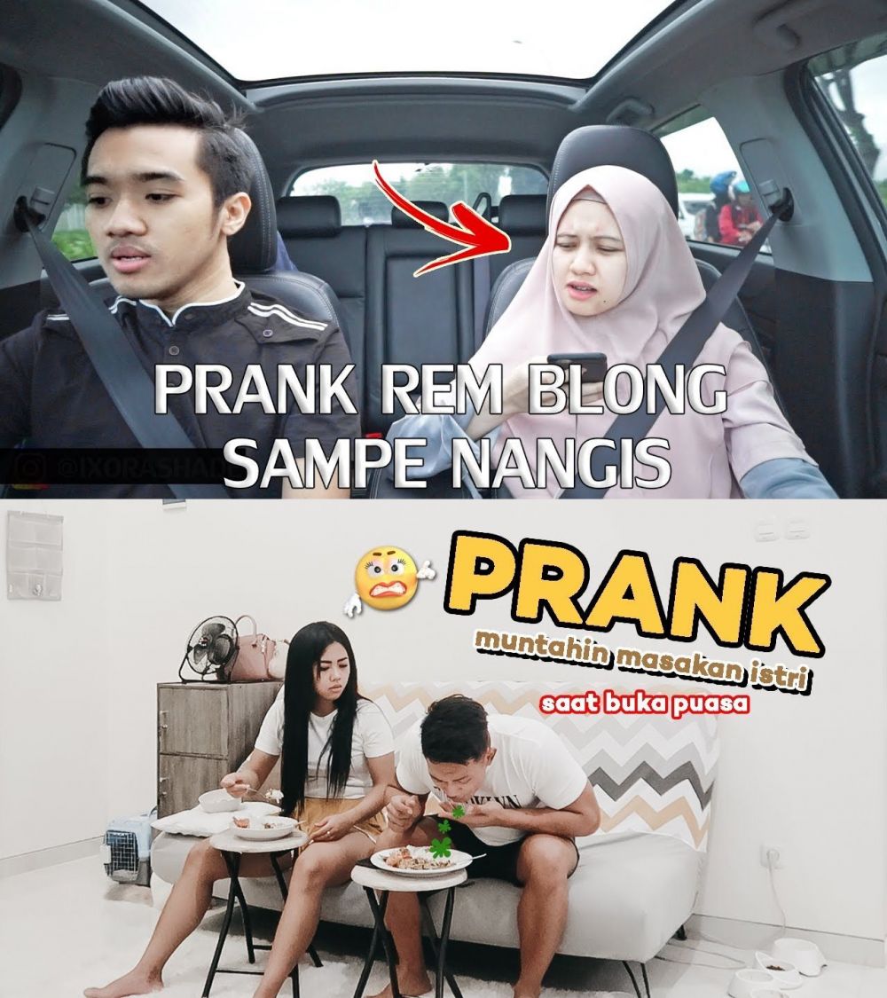 8 Adu gaya pasangan YouTubers Ixora-Meira dan Daffa-Gita, romantis