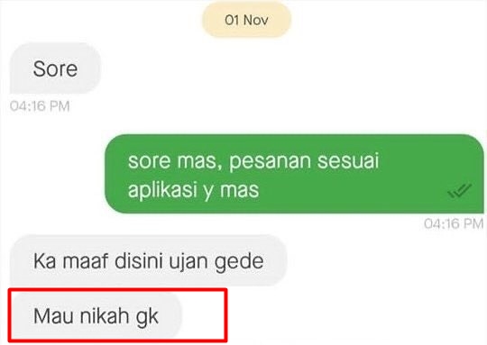 10 Chat lucu driver & pelanggan ojek online nggak nyambung ini kocak