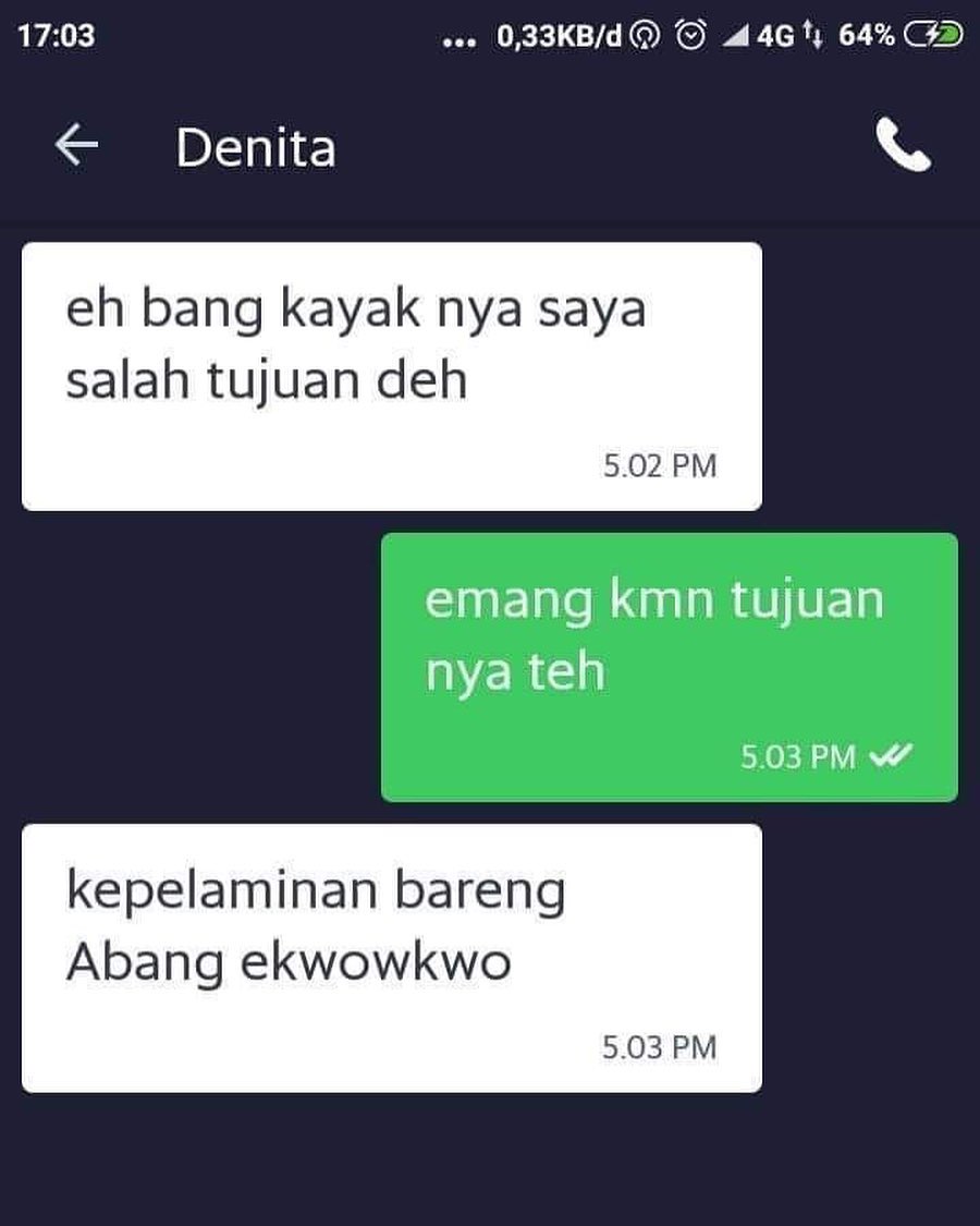 10 Chat lucu driver & pelanggan ojek online nggak nyambung ini kocak