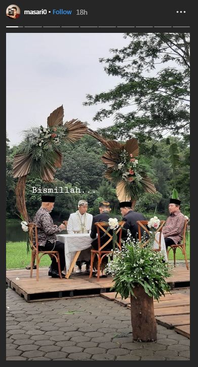 7 Momen pernikahan Satrio anak Dono Warkop, Indro jadi saksi