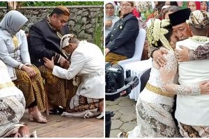 7 Momen pernikahan Satrio anak Dono Warkop, Indro jadi saksi