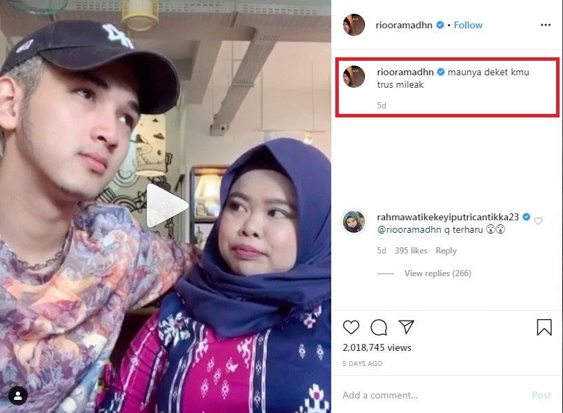 5 Ungkapan cinta Rio Ramadhan untuk Kekeyi, sweet abis
