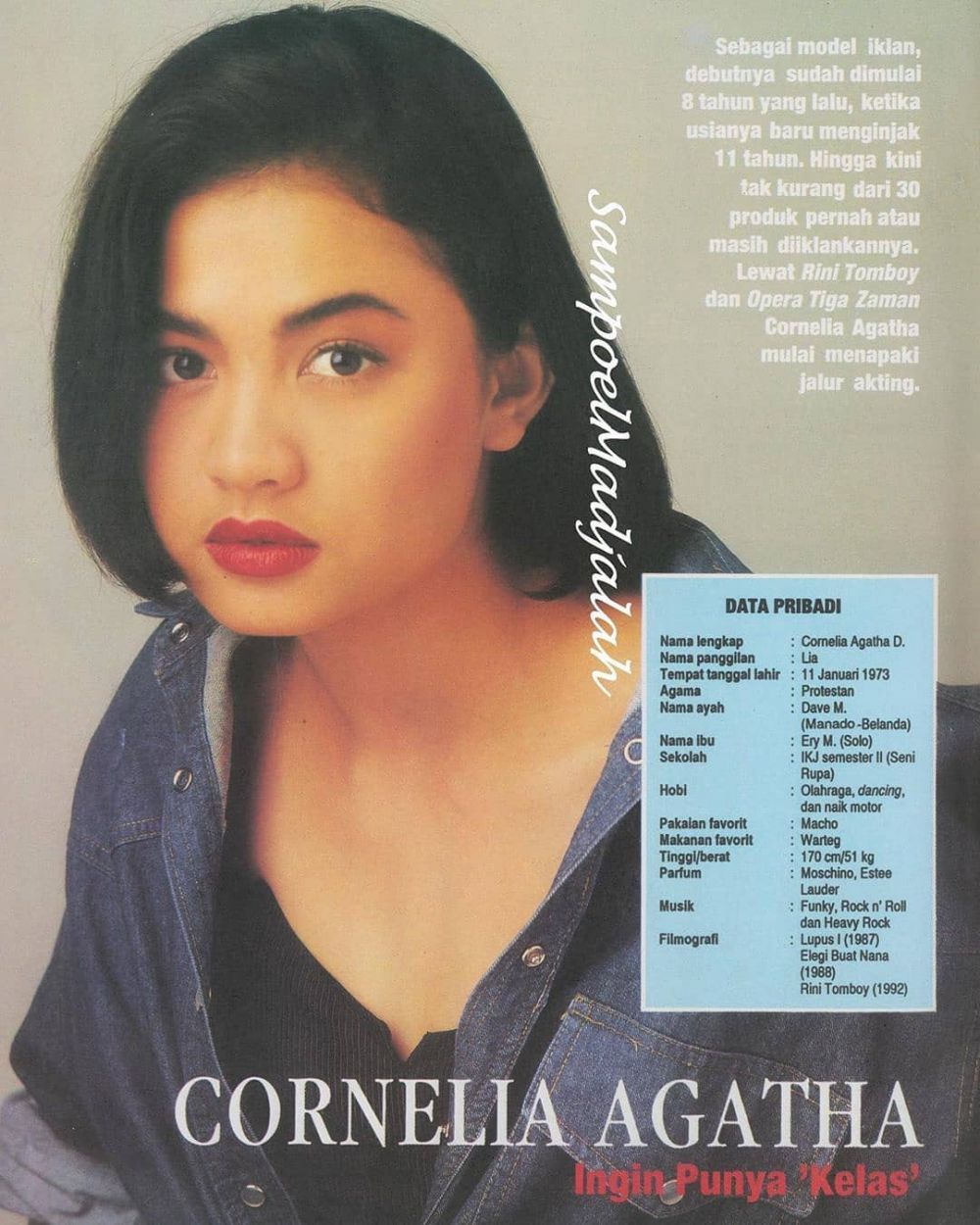 10 Gaya Cornelia Agatha jadi model majalah lawas 