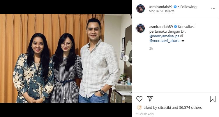 Asmirandah jalani program bayi tabung