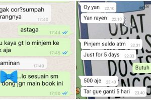 10 Chat pinjam duit malah ngelunjak ini bikin geregetan