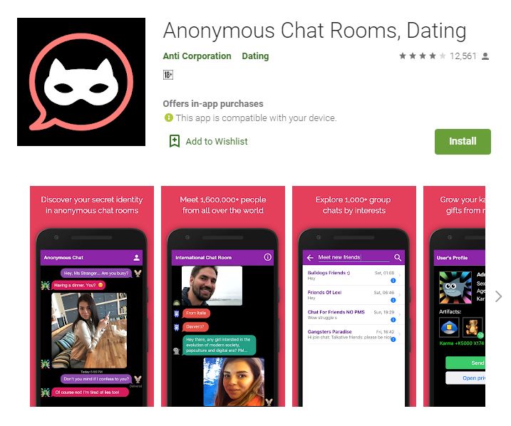 dating site at nighttime