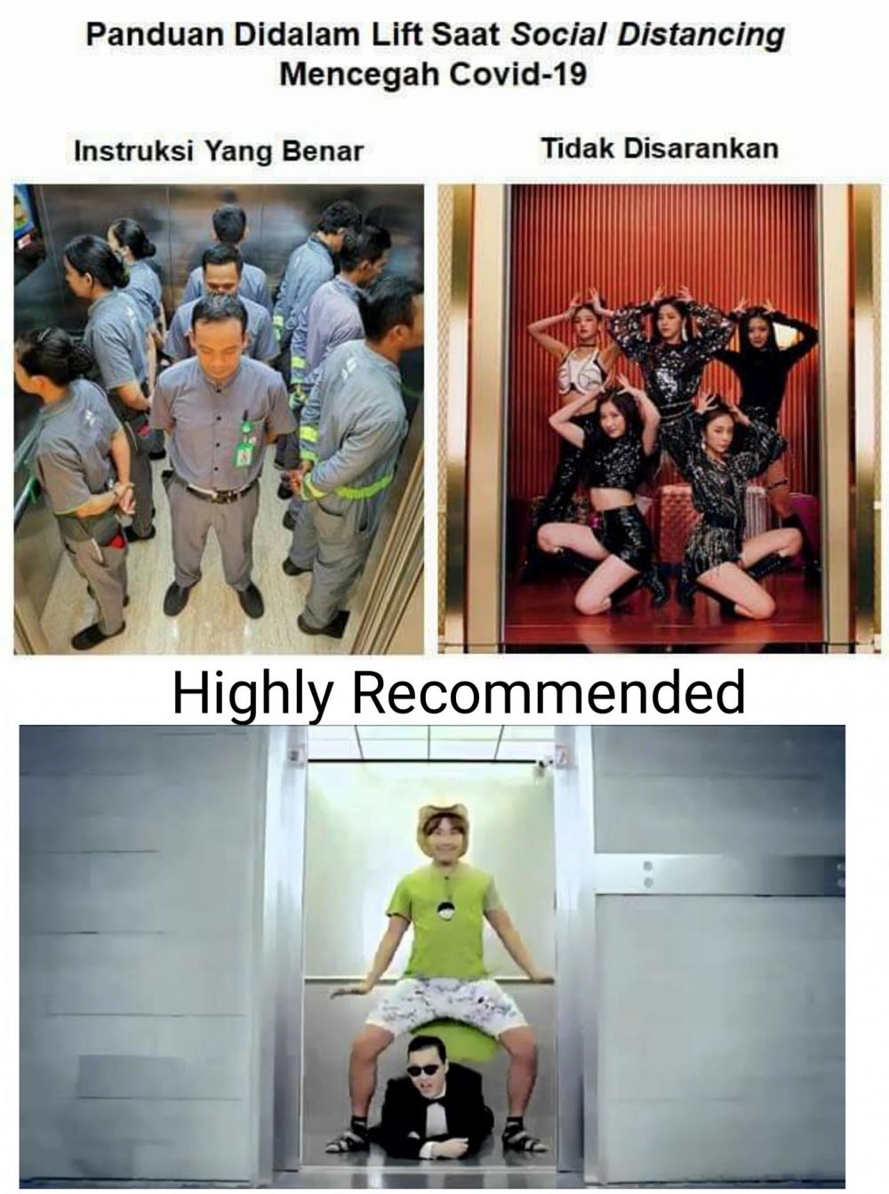 5 Meme Panduan Penggunaan Lift Saat Social Distancing