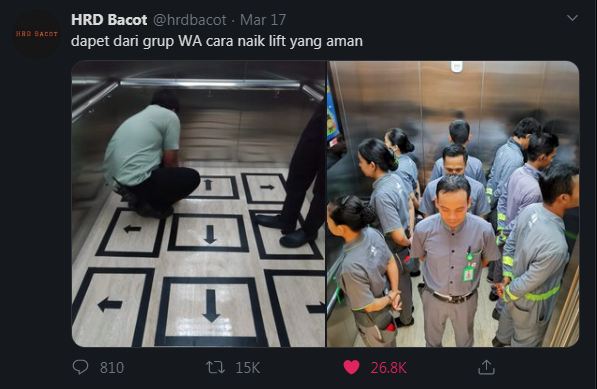 5 Meme panduan penggunaan lift saat social distancing, nyeleneh