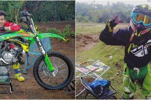 7 Aksi ekstrem Tegar Septian bermain motocross, bikin ngeri