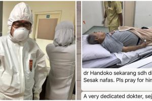 Potret terbaru Dokter Handoko Gunawan, ceria di balik ruang isolasi