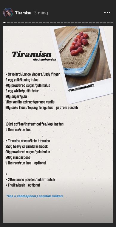 Resep kue Asmirandah Instagram Resep kue Asmirandah Instagram