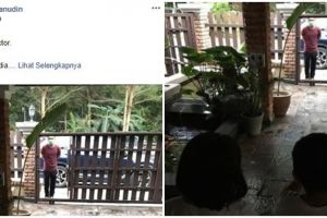 Momen haru dokter pasien Corona berdiri di luar pagar temui anaknya