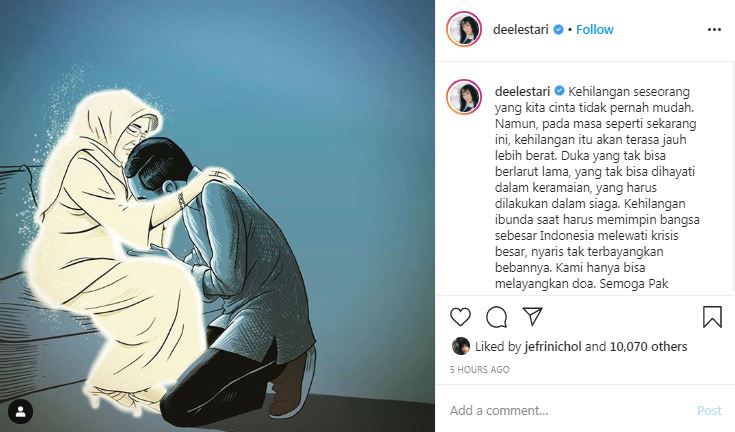 Viral gambar ibunda Jokowi bersinar putih terang, penuh makna