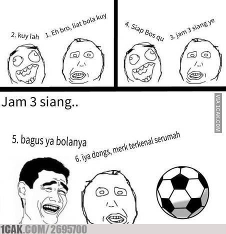 Siaran bola libur, 10 meme lucu sepak bola ini bisa menghiburmu