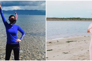 Social distancing ala Bella Shofie, ngungsi ke pulau & berjemur