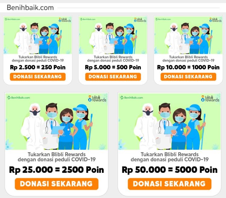 Benihbaik dan Blibli ajak pelanggan berdonasi untuk tenaga medis      
