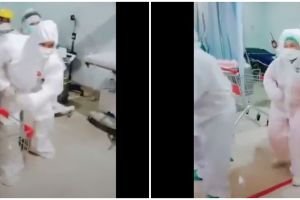 Aksi petugas medis main TikTok hilangkan penat di tengah wabah corona