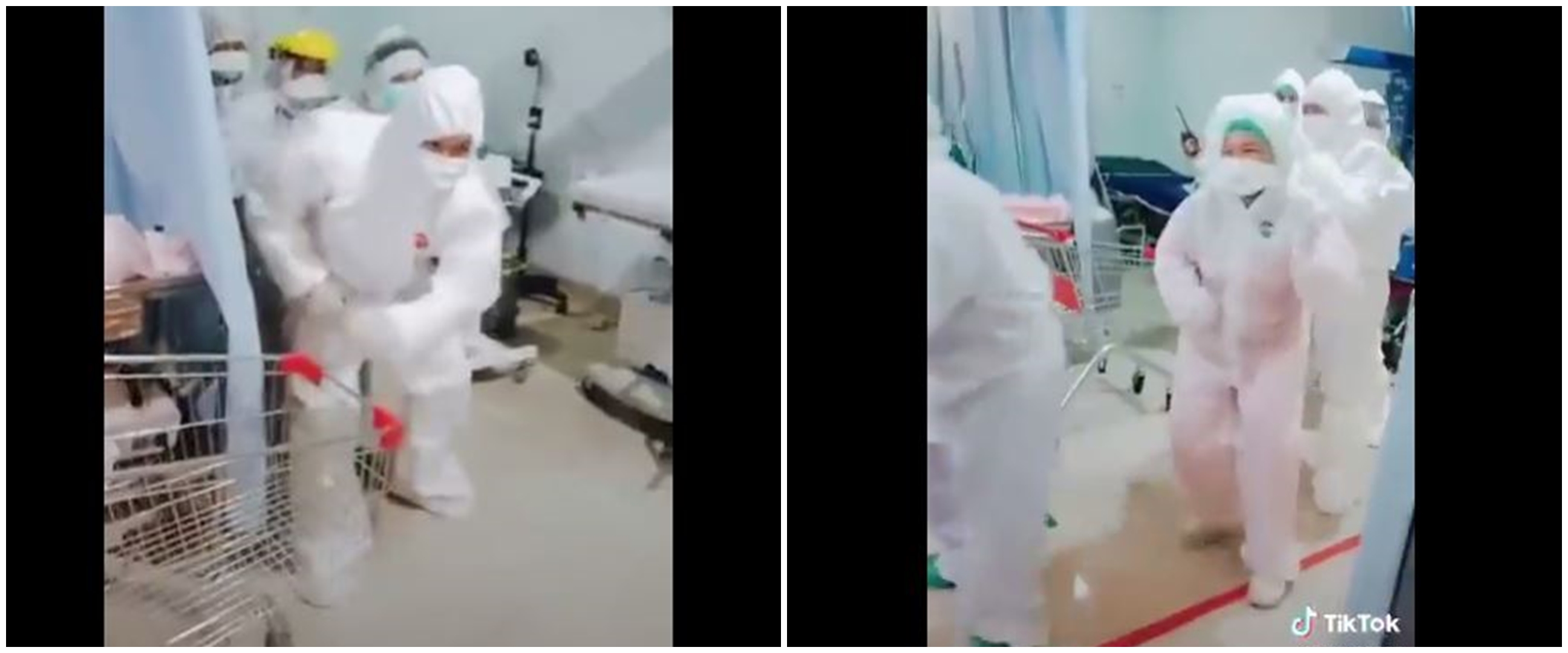 Aksi petugas medis main TikTok hilangkan penat di tengah wabah corona