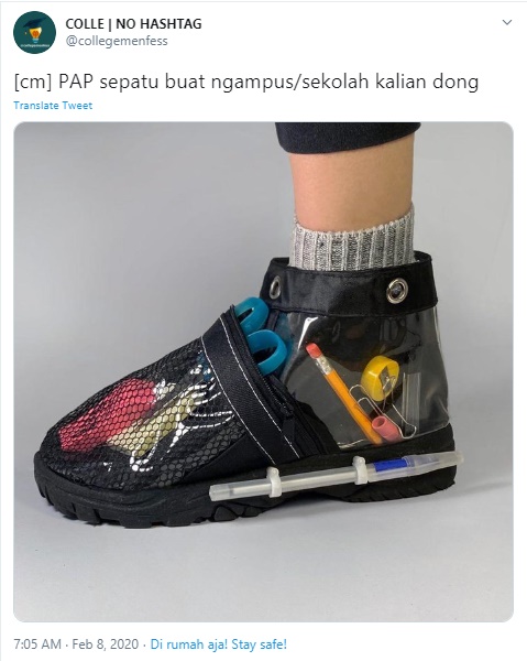 9 Cuitan lucu warganet pamer sepatu sekolah ini bikin kesal