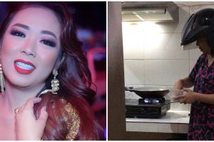 Aksi lucu 5 seleb masak pakai helm, totalitas abis