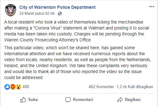 Jilati barang di supermarket, pria ini diancam pasal teror