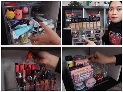 7 Penampakan koleksi makeup beauty vlogger ini bikin melongo