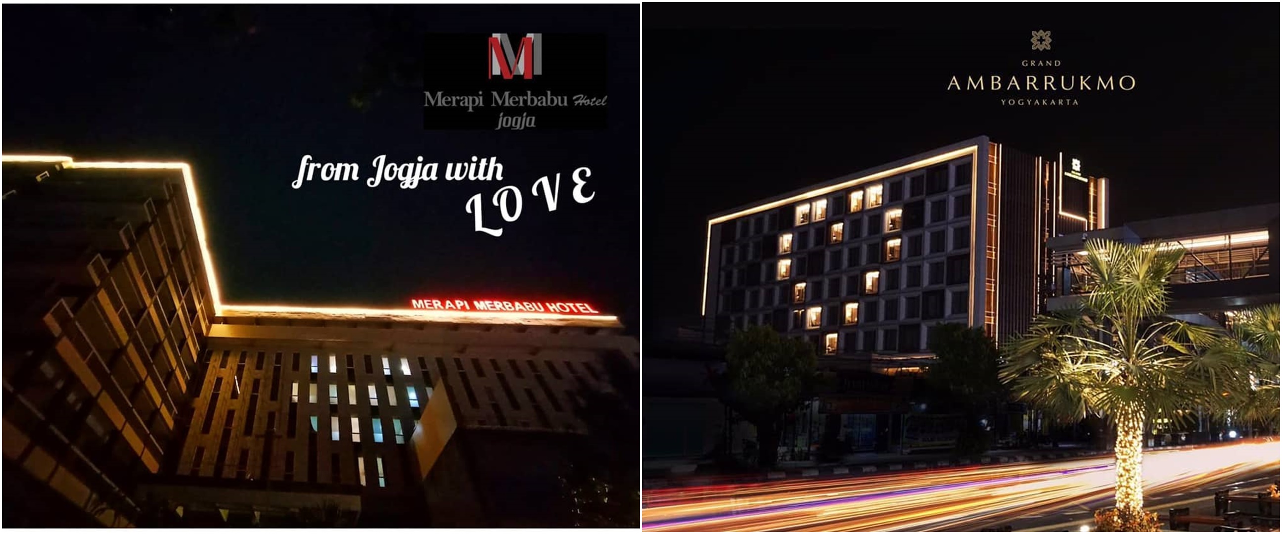 15 Potret hotel di Jogja nyalakan love light di tengah wabah corona 