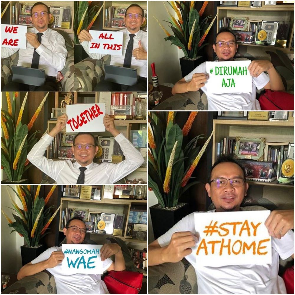 Kerja dari rumah ala Cak Lontong ini bikin senyum geregetan