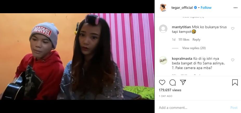 Fisik istrinya dicibir, Tegar Septian berikan pembelaan