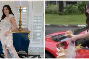 Ini sosok wanita cantik yang viral bagi makanan pakai Ferrari