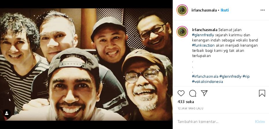 Glenn Fredly meninggal, ini ungkapan duka teman band SMA-nya