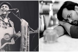 Momen Tompi menangis saat pelepasan jenazah Glenn Fredly