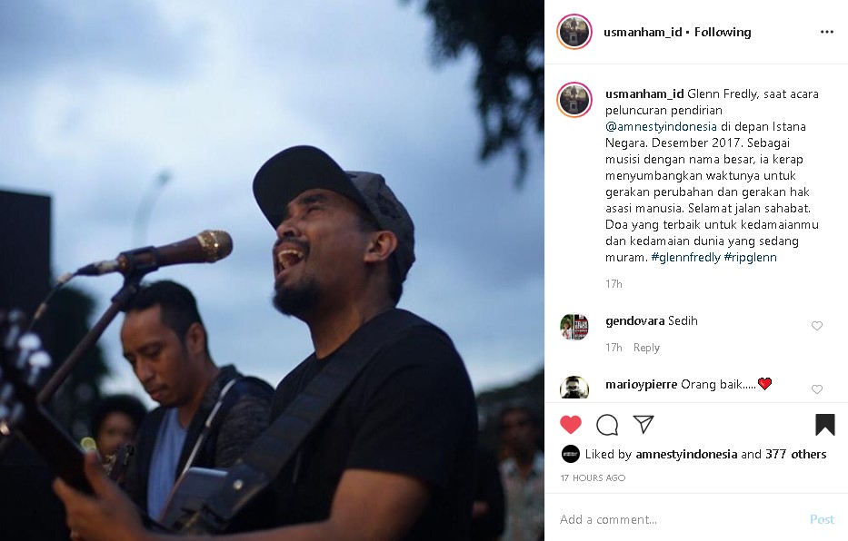 Glenn Fredly vokal angkat isu kemanusiaan, 7 aktivis kenang sosoknya