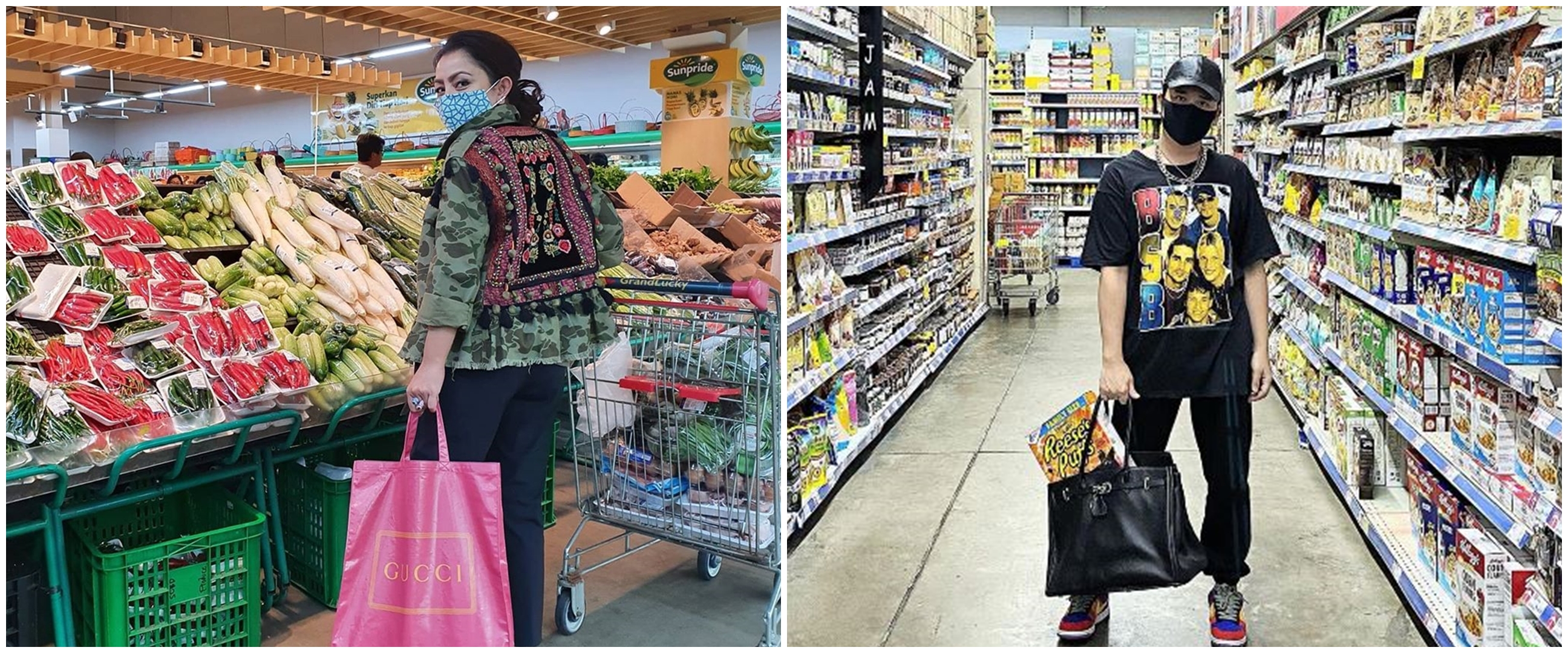 Gaya 8 seleb belanja kebutuhan pokok saat pandemi corona, stylish