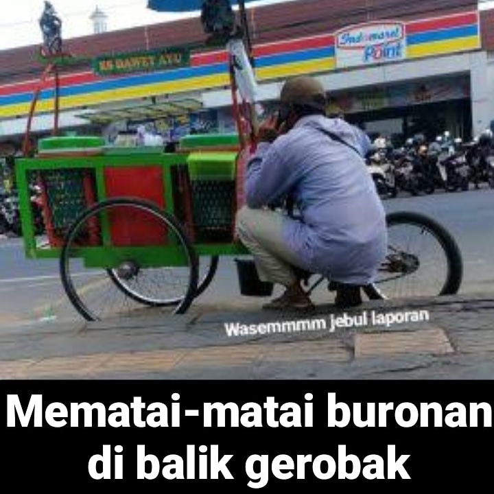 10 Meme penyamaran pedagang keliling ini bikin susah nahan tawa