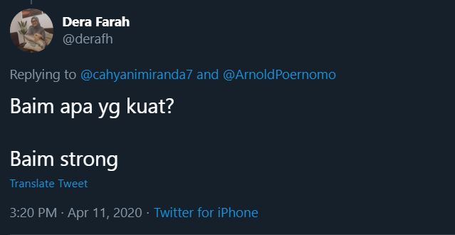 10 Cuitan lucu pelesetan nama Baim Wong ini bikin ngakak