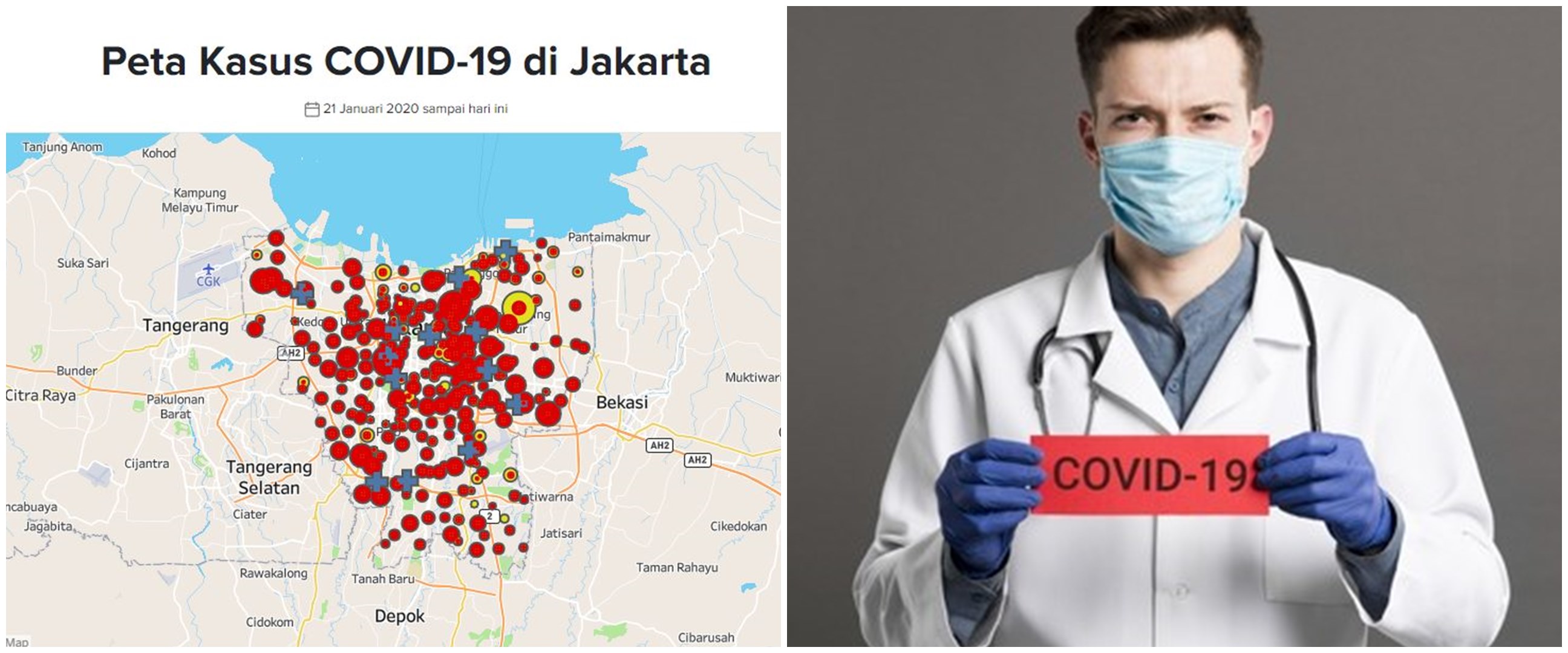 Peta penyebaran corona DKI Jakarta terbaru 17 April 2020