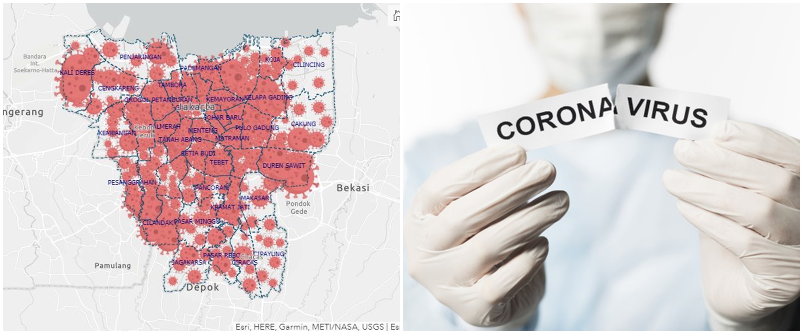  Peta penyebaran corona DKI Jakarta terbaru 20 April 2020